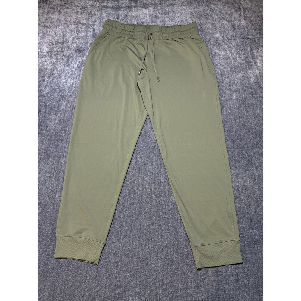 NWT Member's Mark Travel Joggers Women Large Olive Green Relaxed Fit Drawstring